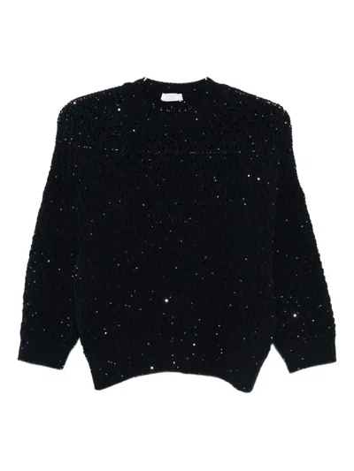 Peserico Sequin-embellished Wool Sweater In Multi