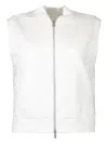 Peserico Sequin-striped Vest In White