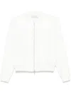 Peserico Sequined Bomber Jacket In White