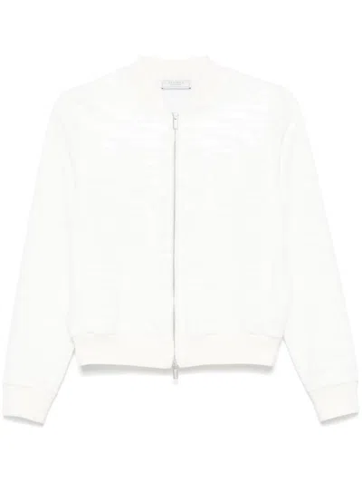 Peserico Sequined Bomber Jacket In White