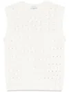 Peserico Sequined Knitted Top In White