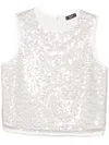 Peserico Sequined Tank Top In Neutrals