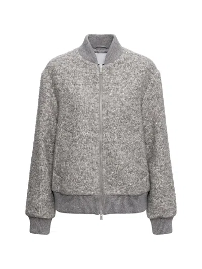 Peserico Long-sleeve Casual Jacket In Gray