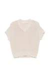 Peserico Sequin-embellished Open-knit Top In Multi