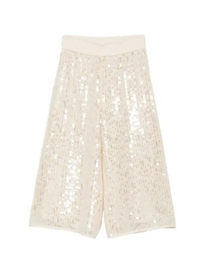 Peserico Sequin-embellished Pocket Trousers In Neutral