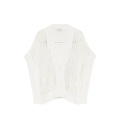 Peserico Sequin-embellishment Vest In White