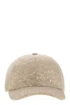 Peserico Sequinned Baseball Cap In Brown