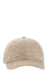 Peserico Sequinned Baseball Cap In Brown