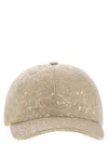 Peserico Sequinned Baseball Cap In Neutral