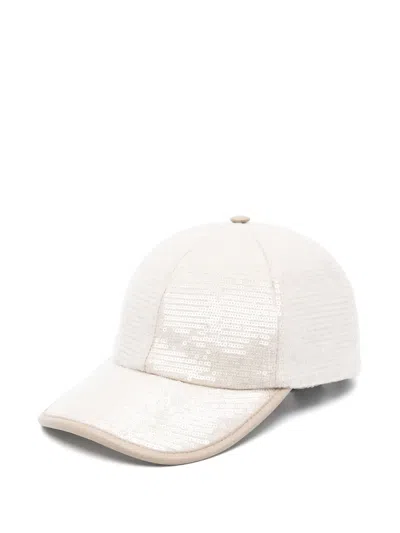 Peserico Sequinned Cap In Neutrals