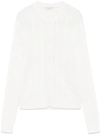 Peserico Sequinned Cardigan In White