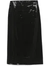 Peserico Sequinned Maxi Skirt In Black