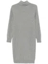 Peserico Sequinned Midi Dress In Grey