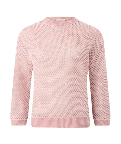 Peserico Rope Knit Sweater In Pink