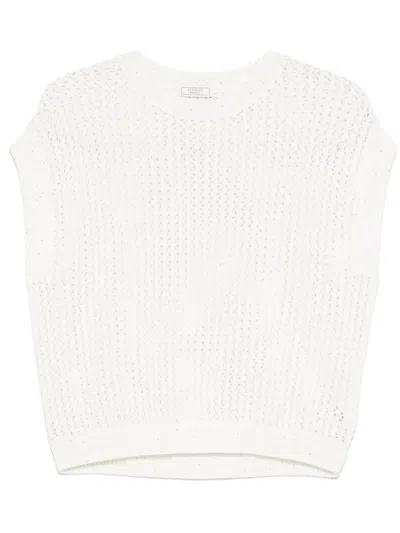 Peserico Sequinned Vest In White