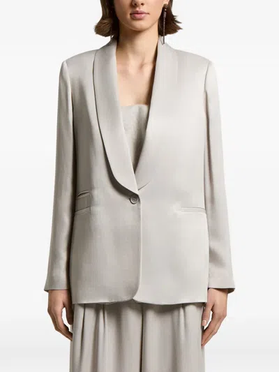 Peserico Shawl-lapel Single-breasted Jacket In Gray