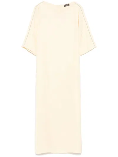 Peserico Shift Midi Dress In White