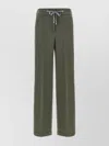 Peserico Shimmering Sweatpants Drawstring Waistband In Green