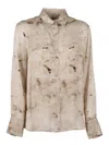 Peserico Flowing Blouse In Light Beige In Brown