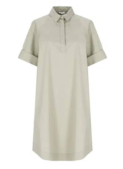 Peserico Shirt Midi Dress In White