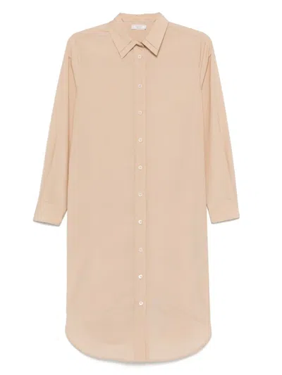 Peserico Shirt Midi Dress In Neutrals