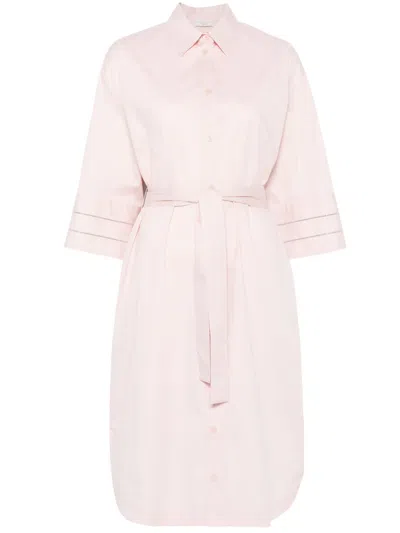 Peserico Shirt Midi Dress In Pink