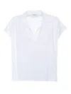 Peserico Relaxed Fit Blouse With Classic Collar In White