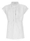 Peserico Striped Sleeveless Shirt In Multi