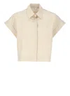 Peserico Beige Cotton Blend Shirt In Neutral