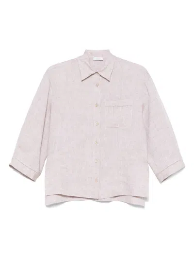 PESERICO PESERICO BEIGE LINEN SHIRT