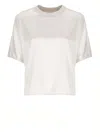 Peserico Round-neck Silk Blouse In White