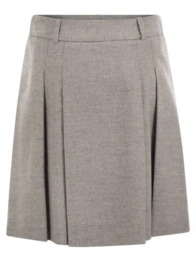 PESERICO SHORT SKIRT IN WOOL AND VISCOSE