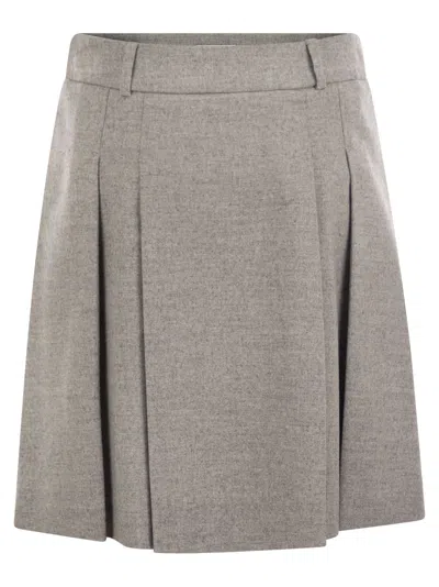 PESERICO PESERICO SHORT SKIRT IN WOOL AND VISCOSE
