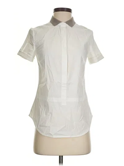 Pre-owned Peserico Short Sleeve Blouse In White