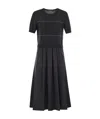 Peserico Women Two-tone Dress In Pure Cotton With Micro Sequins In Black