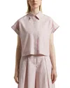 Peserico Short Sleeve Hidden Placket Blouse