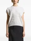 Peserico Short-sleeve Knit T-shirt In White