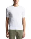 Peserico Short Sleeve Knit Tee In Pure White