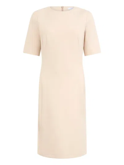 Peserico Short-sleeve Midi Dress In Neutral