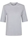 Peserico Relaxed Fit Grey Cotton Blend Shirt In Grey