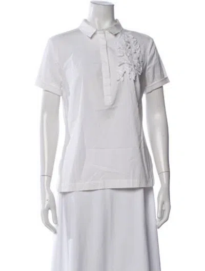 Pre-owned Peserico Short Sleeve Polo In White