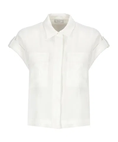 Peserico Short Sleeve Shirt In White