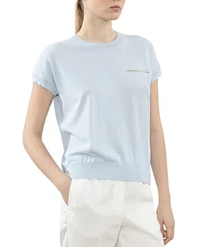 Peserico Short Sleeve Sweater In Canaletto