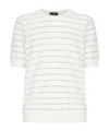 Peserico Short Sleeves Crew Neck T-shirt In White
