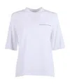Peserico Boxy White Blouse With Subtle Chest Detail In White