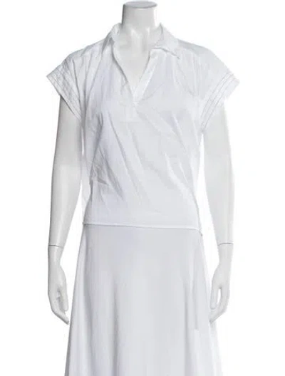 Pre-owned Peserico Short Sleeve Top In White