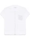 Peserico Short-sleeve Zip-up Knitwear Top In White