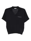 Peserico Short-sleeved Cashmere Blend Sweater With V-neckline In Black
