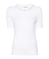 Peserico Embellished Fitted Tee In White