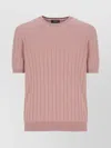 Peserico Short Sleeves Crew Neck T-shirt In Pink